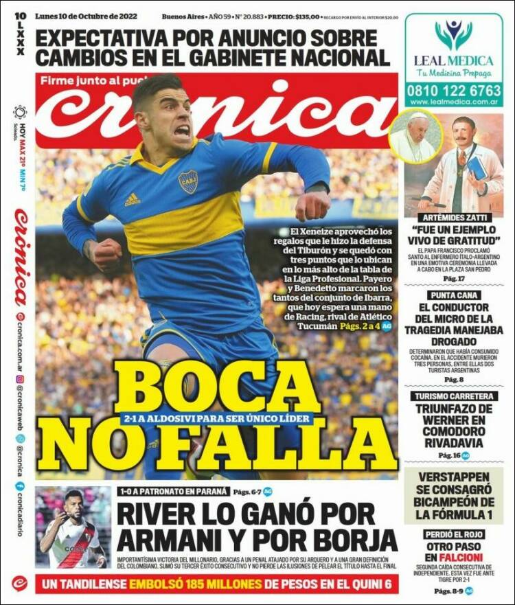 Portada de Diario El Libertador (Argentina)