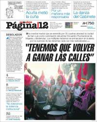 Portada de Página/12 (Argentina)