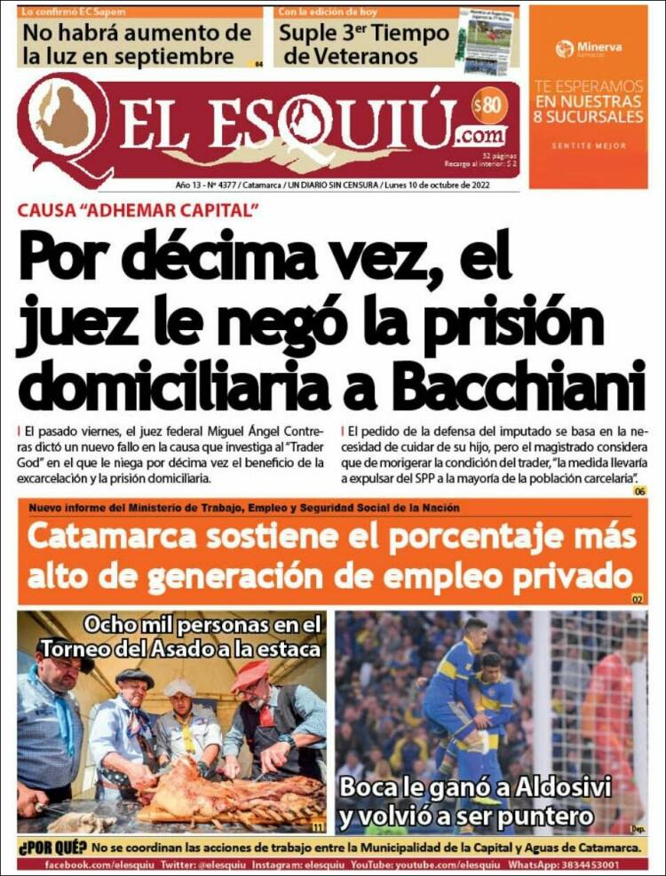 Portada de El Esquiu (Argentina)