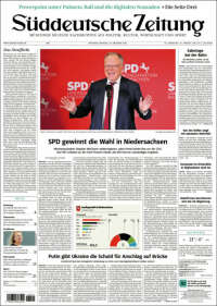 Portada de Sueddeutsche (Alemania)