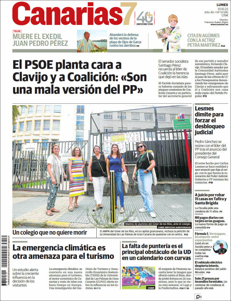 Portada de Canarias 7 (Espa&ntilde;a)