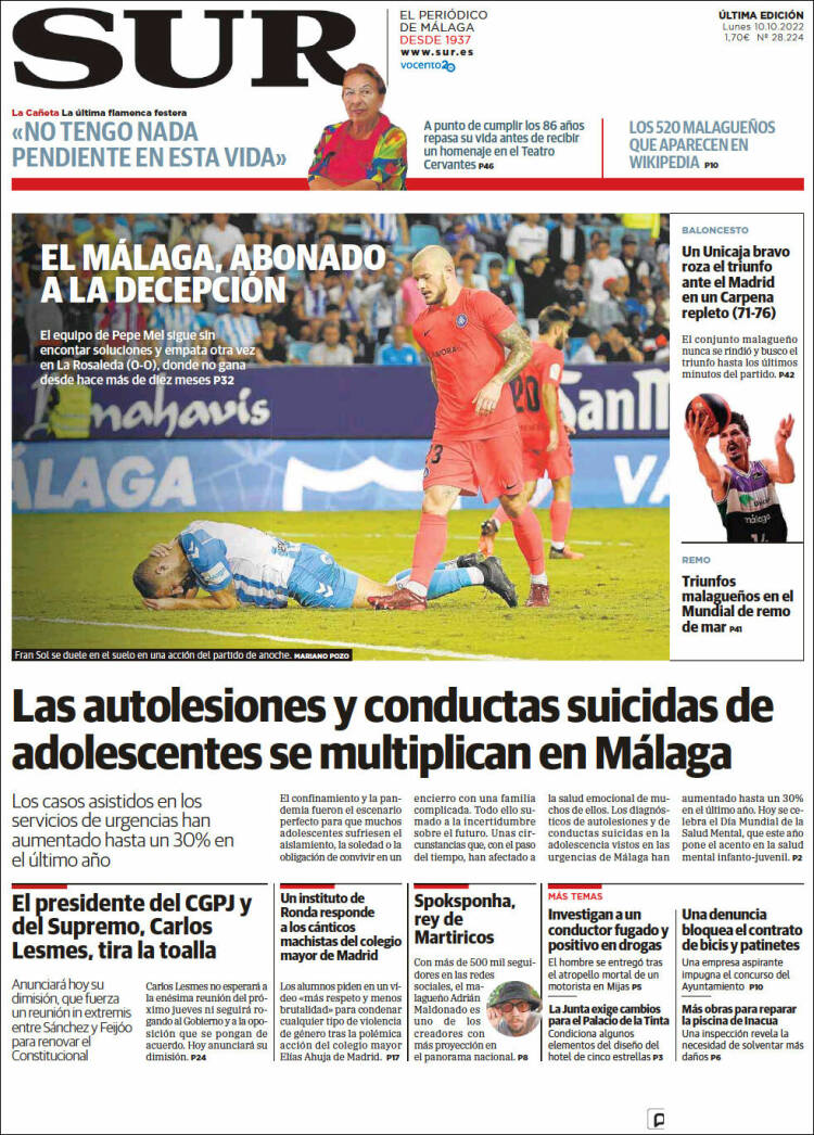 Portada de Diario el Sur (Espa&ntilde;a)