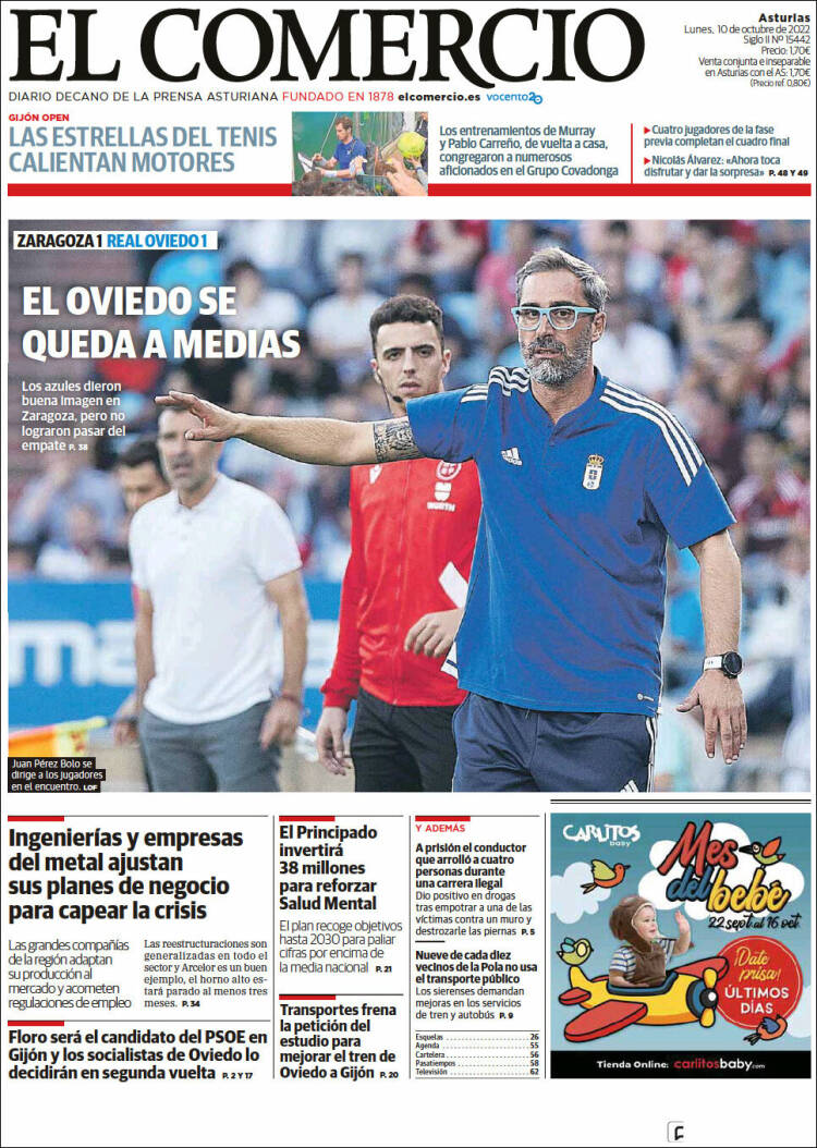 Portada de El Comercio (Espa&ntilde;a)