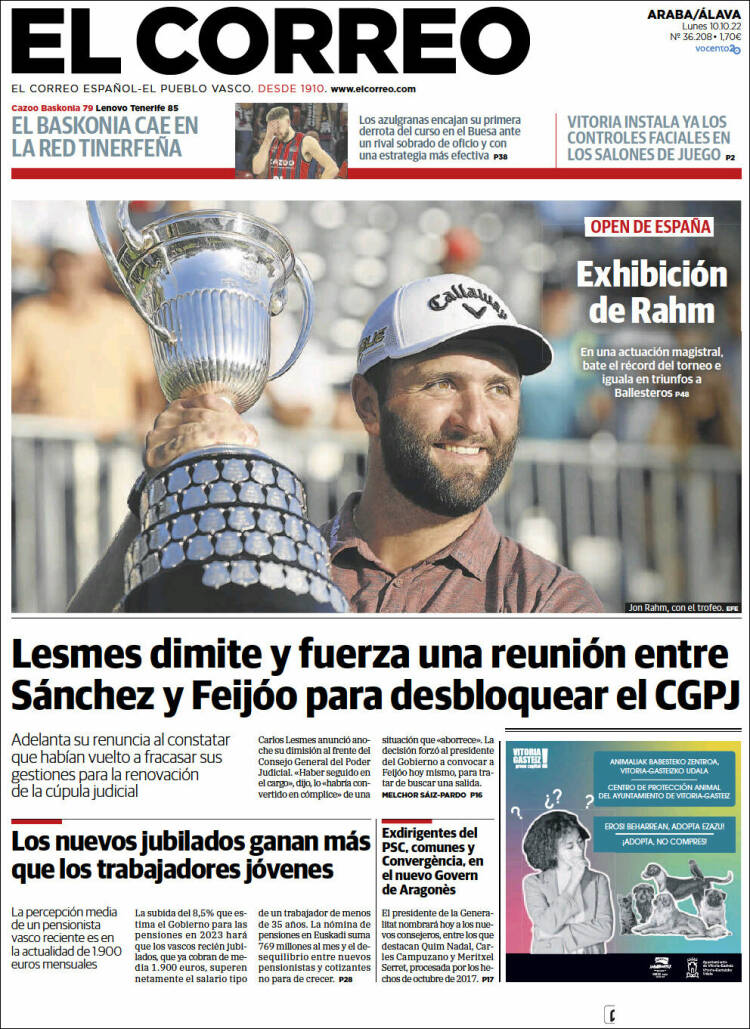 Portada de El Correo - Álava (Espa&ntilde;a)