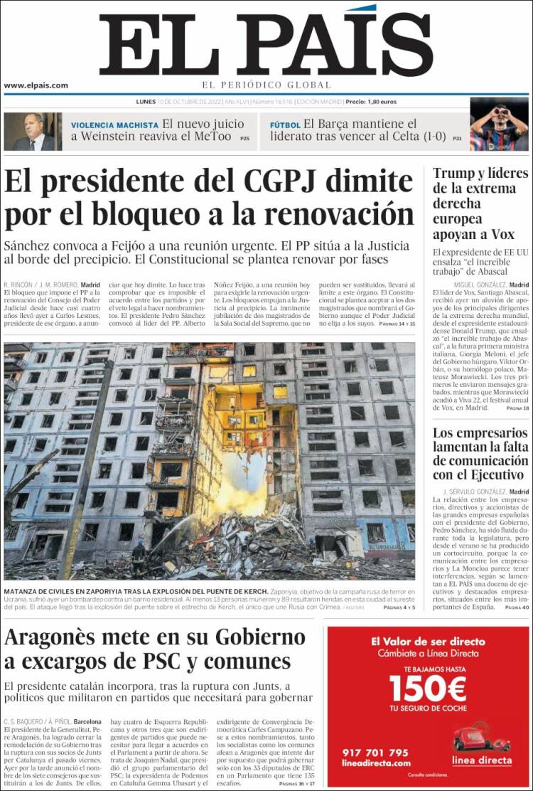 Portada de El País (Espa&ntilde;a)