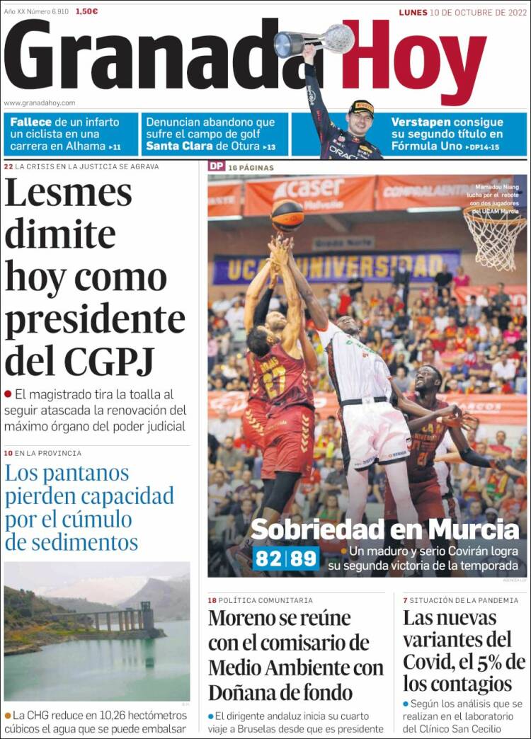 Portada de Granada Hoy (Espa&ntilde;a)