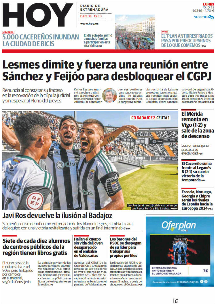 Portada de Hoy - Badajoz (Espa&ntilde;a)