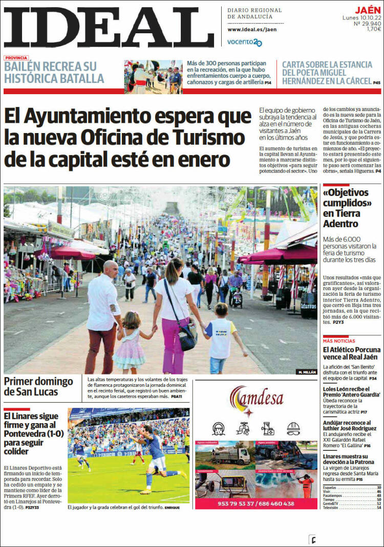 Portada de El Ideal de Jaén (Espa&ntilde;a)