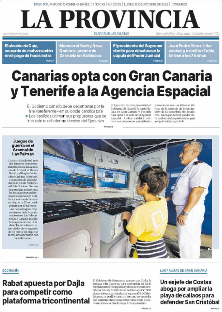 Portada de La Provincia (Espa&ntilde;a)