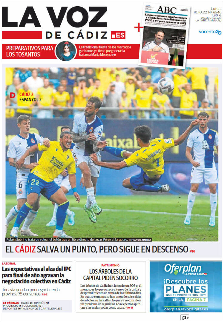 Portada de La Voz de Cádiz (Espa&ntilde;a)