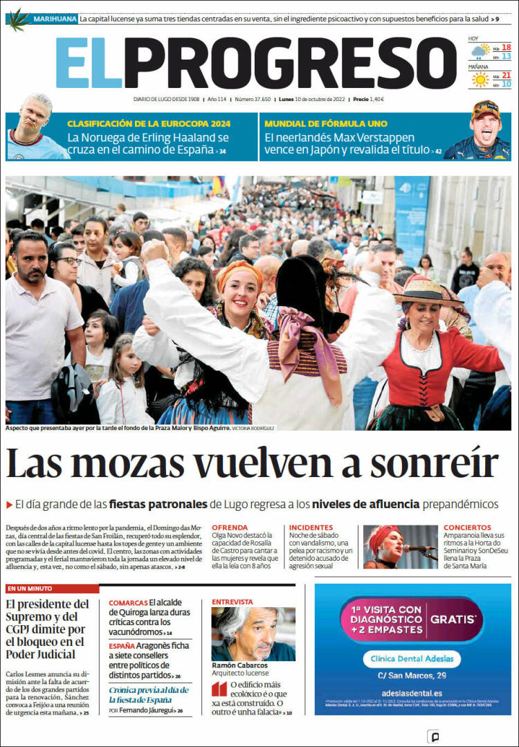 Portada de El Progreso (Espa&ntilde;a)