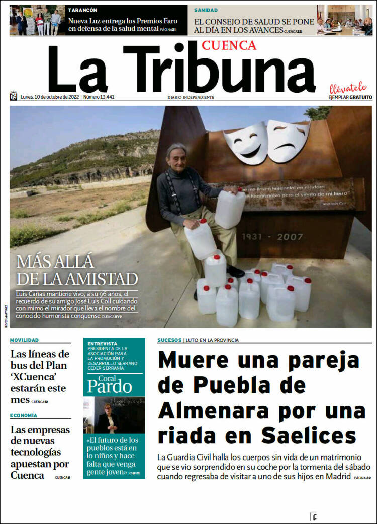 Portada de La Tribuna de Cuenca (Espa&ntilde;a)