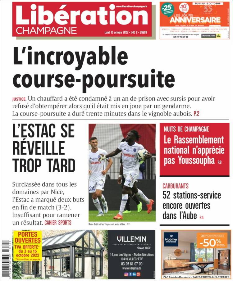 Portada de Libération Champagne (France)