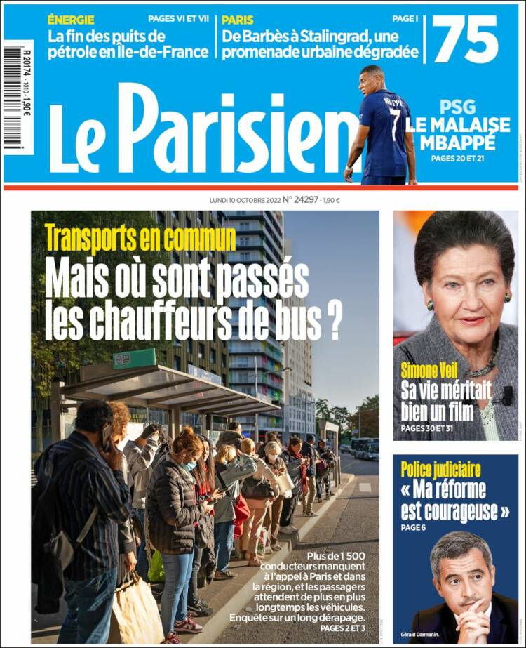 Portada de Le Parisien (France)