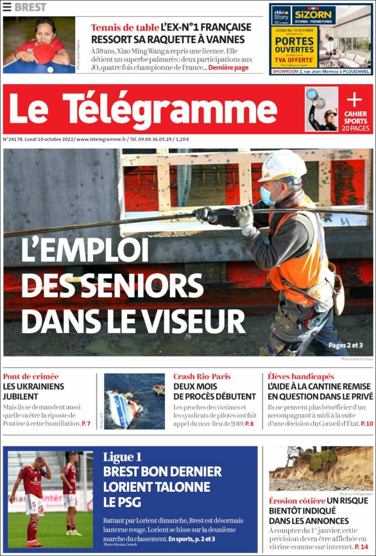 Portada de Télégramme (France)