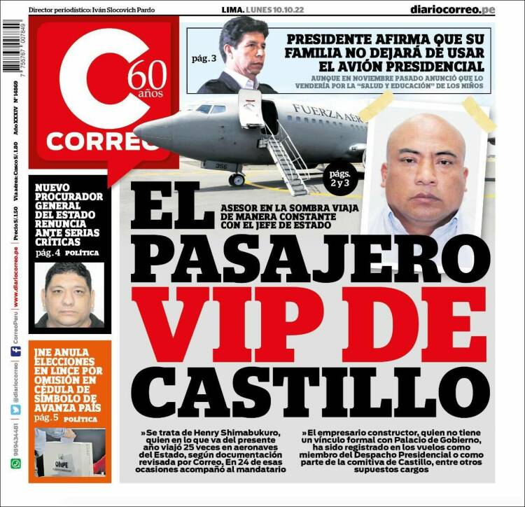 Portada de Diario Correo (Per&uacute;)