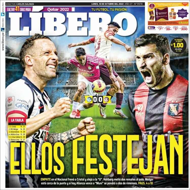 Portada de Líbero (Per&uacute;)