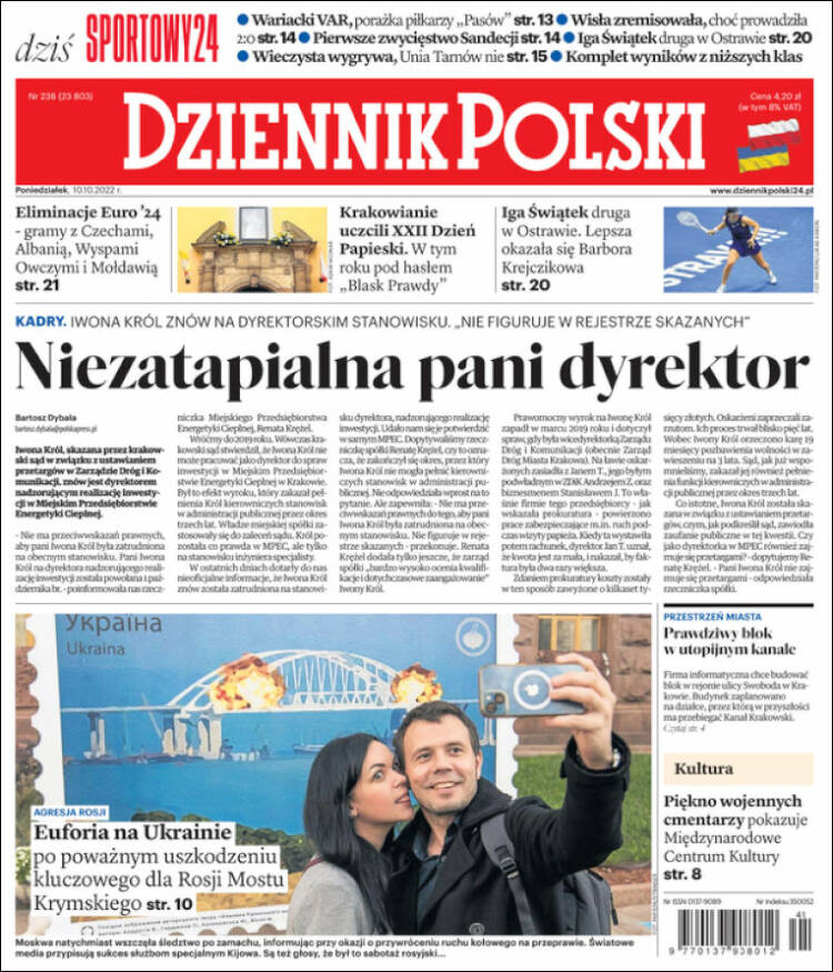 Portada de Dziennik (Polonia)