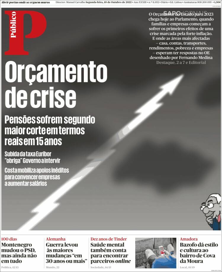 Portada de Público (Portugal)
