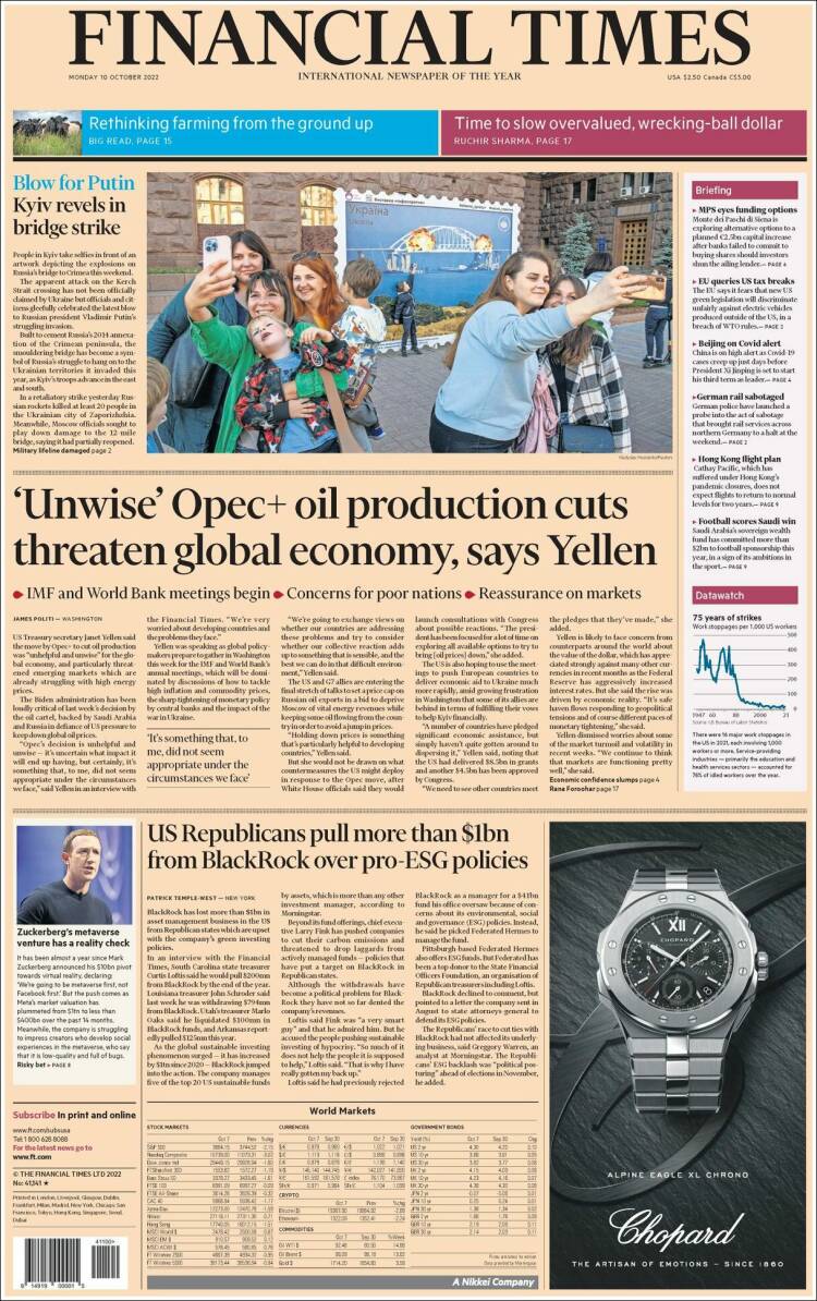 Portada de Financial Times - USA (USA)