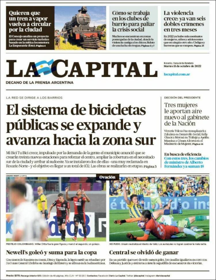 Portada de La Capital - Rosario (Argentina)