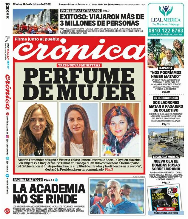 Portada de Diario El Libertador (Argentina)