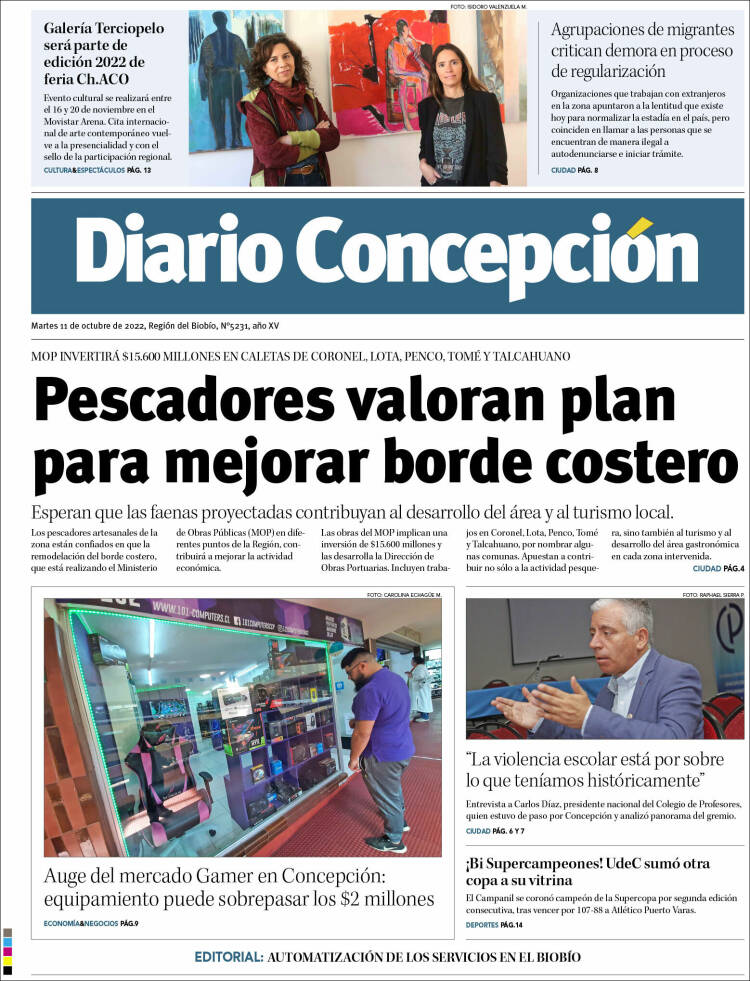 Portada de Diario de Concepción (Chile)