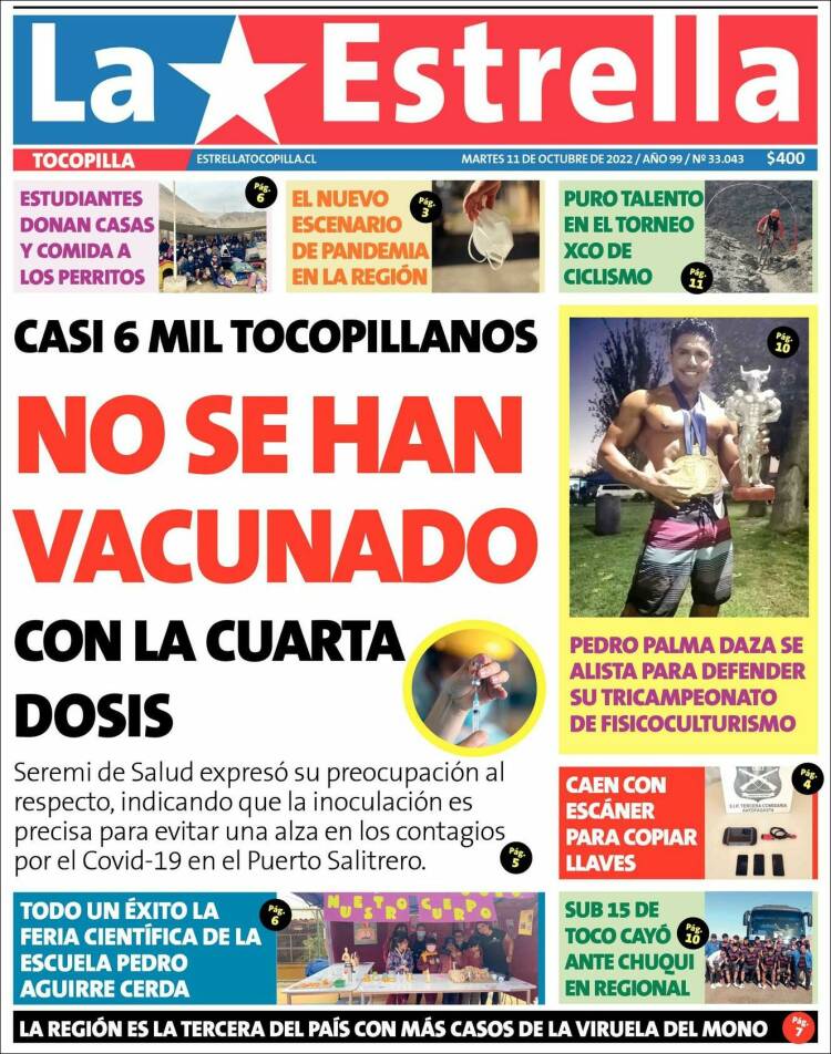 Portada de La Estrella de Tocopilla (Chile)