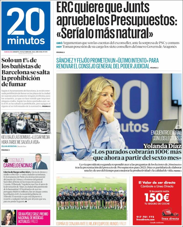 Periódico 20 Minutos - Barcelona (España). Periódicos De España ...