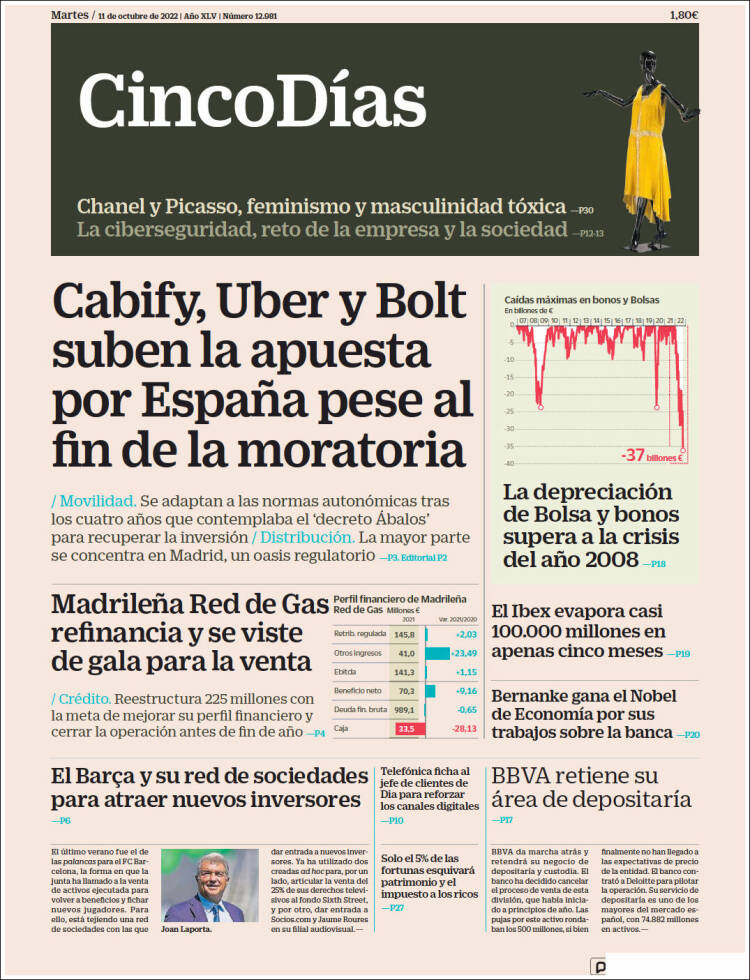 Portada de Cinco Días (Espa&ntilde;a)