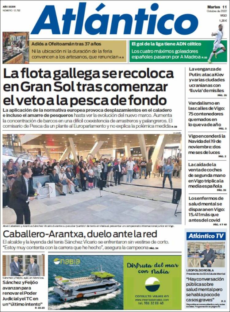 Portada de Atlántico Diario (España)