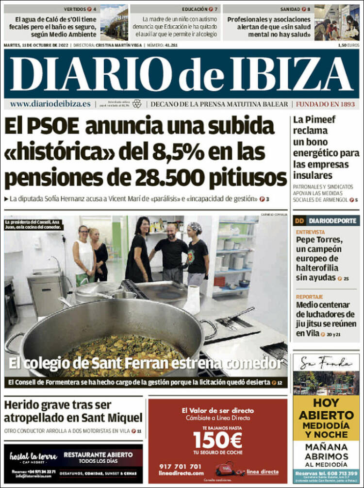 Portada de Diario de Ibiza (España)