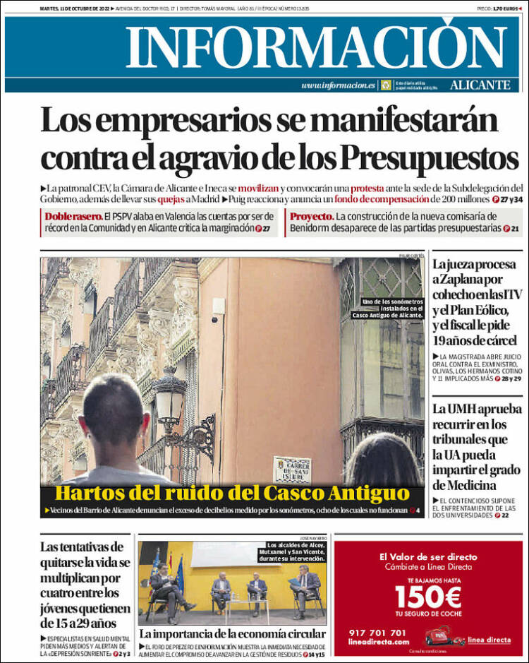 Portada de Diario Información (España)