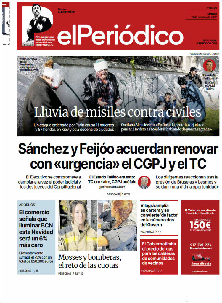 Portada de El Periódico (España)