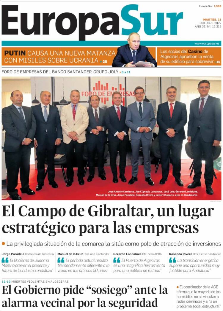 Portada de Europa Sur (España)