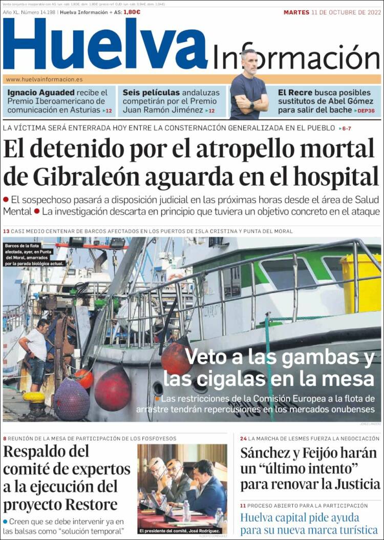 Portada de Huelva Información (España)