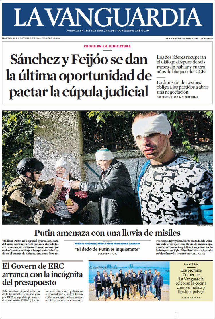 Portada de La Vanguardia (España)