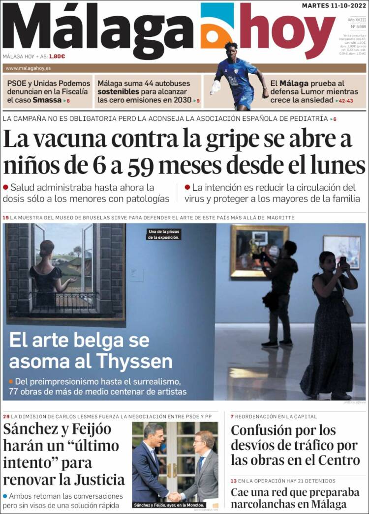 Portada de Málaga Hoy (España)