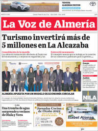 Portada de La Voz de Almería (España)