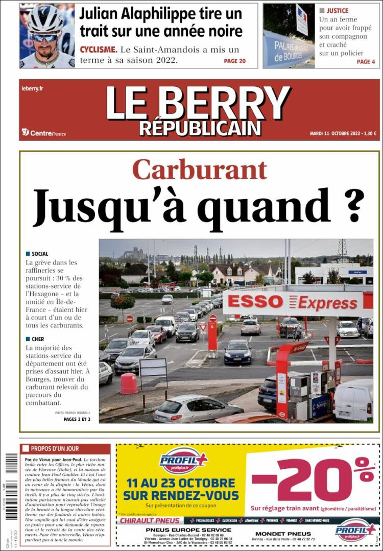 Portada de Berry Republicain (Francia)