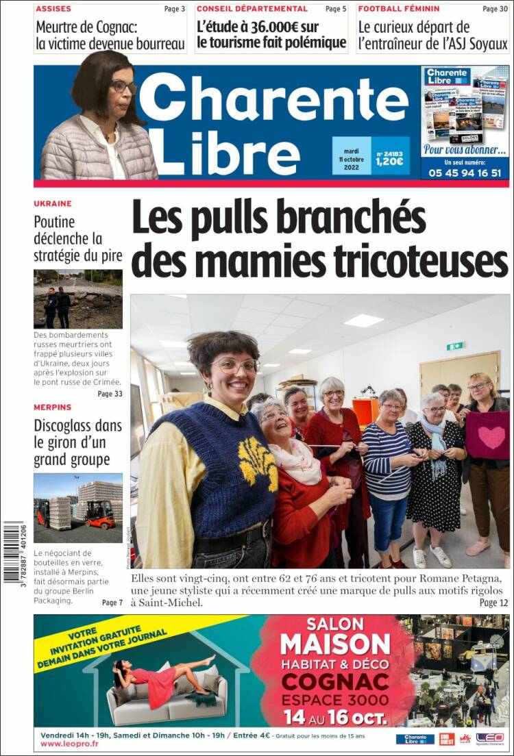Portada de Charente Libre (Francia)