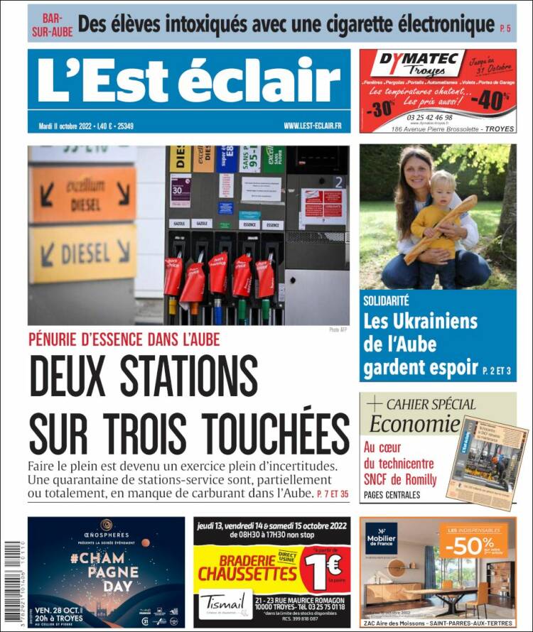 Portada de L'Est Eclair (Francia)