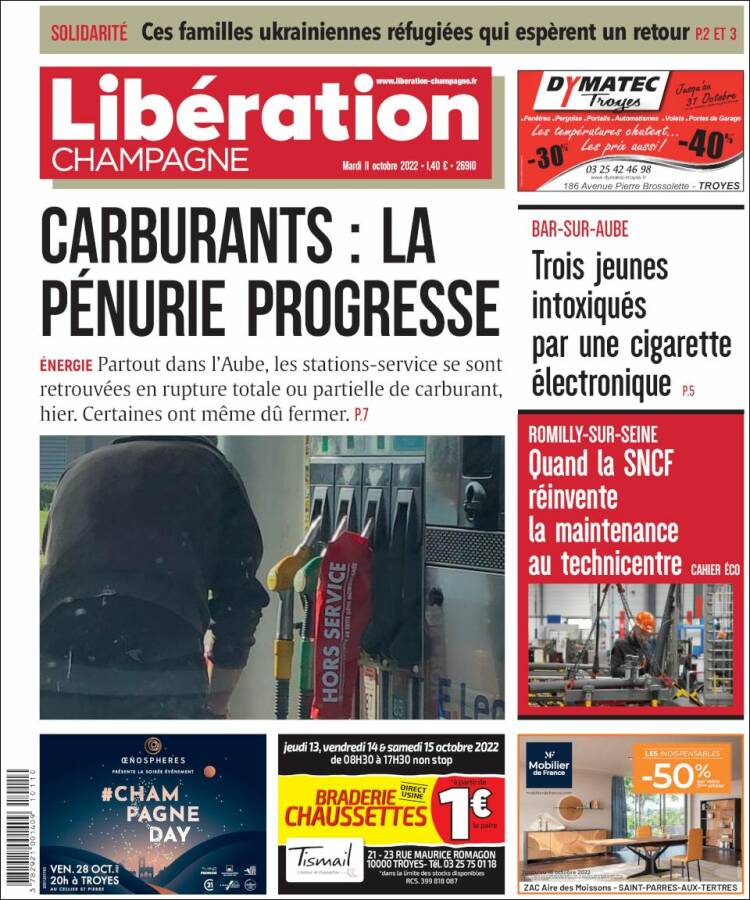 Portada de Libération Champagne (Francia)