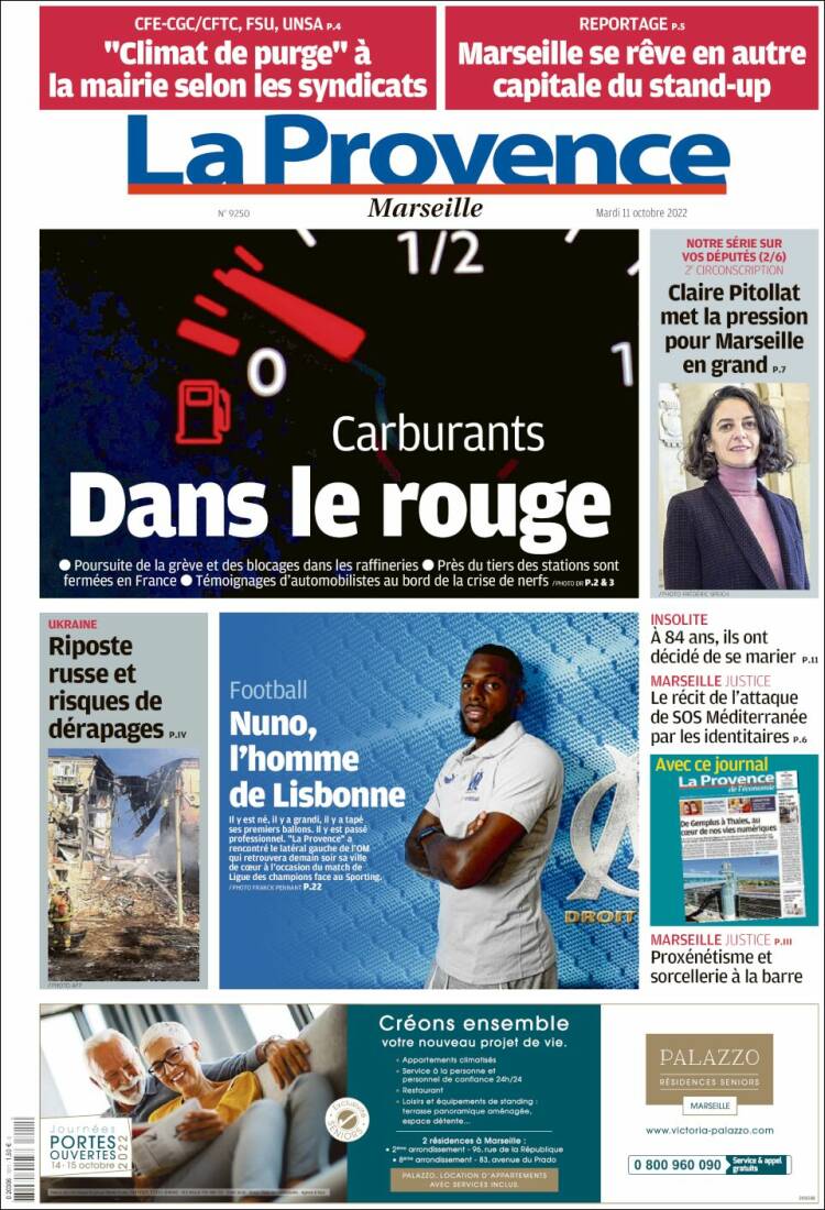 Portada de La Provence (Francia)