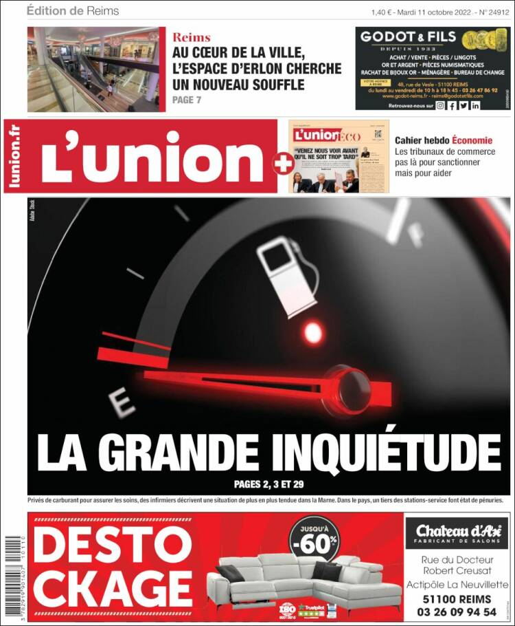 Portada de L'Union (Francia)