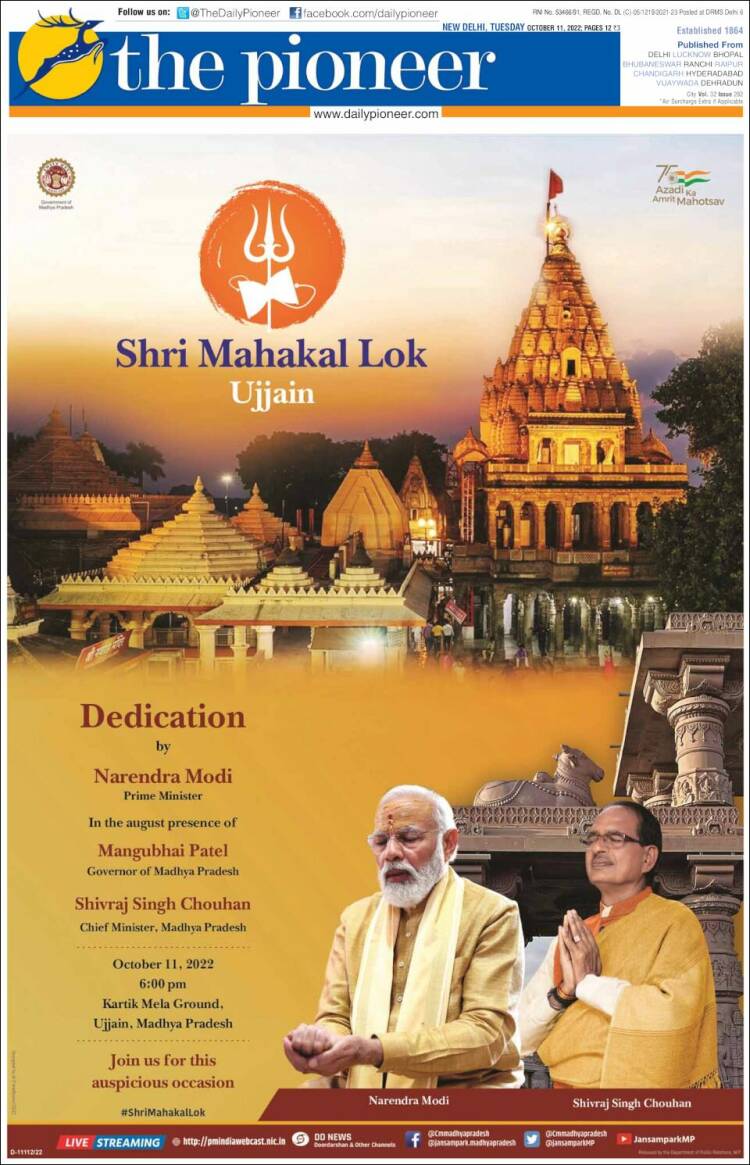 Portada de The Pioneer (India)