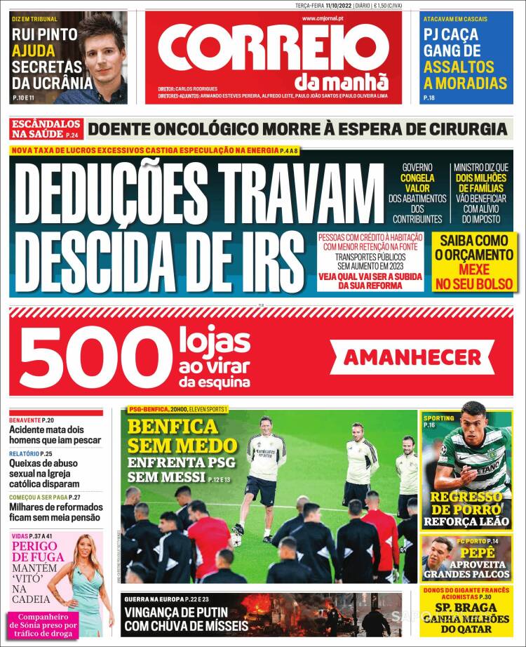 Portada de Correio da Manhã (Portugal)