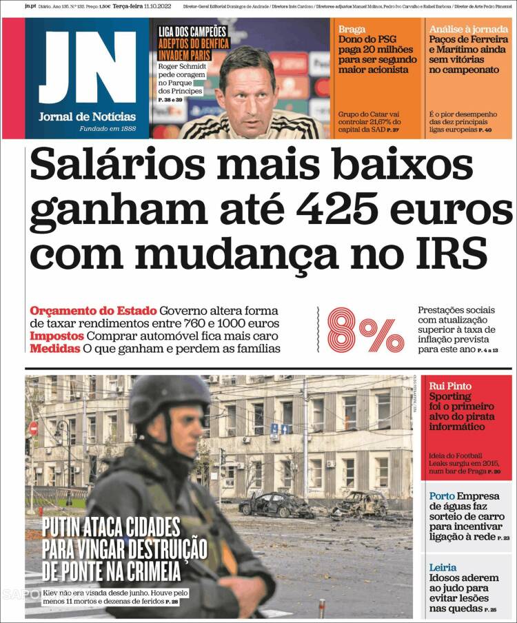 Portada de Jornal de Notícias (Portugal)