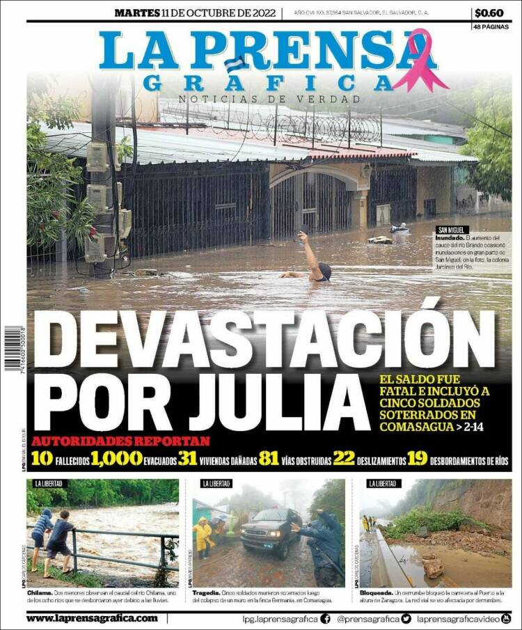 Periódico La Prensa Gráfica El Salvador Periódicos De El Salvador Edición De Martes 11 De 5817