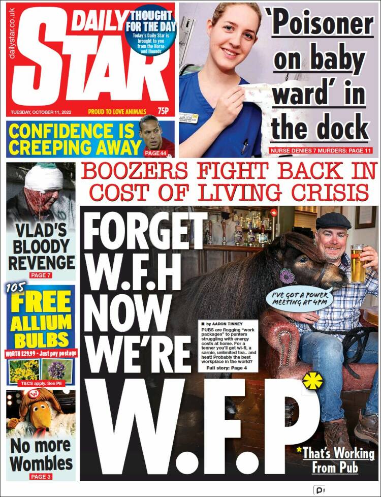 Portada de Daily Star (Reino Unido)